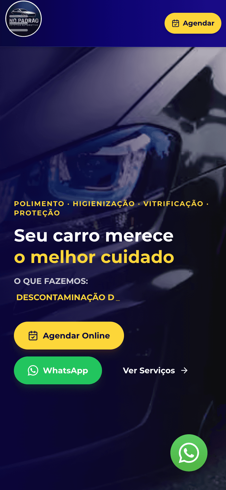 No Padrão Estética Automotiva — celular