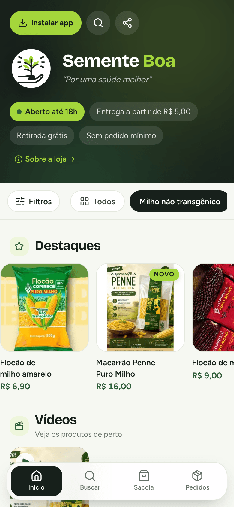 Semente Boa — celular